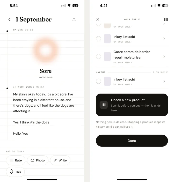 Riia app design